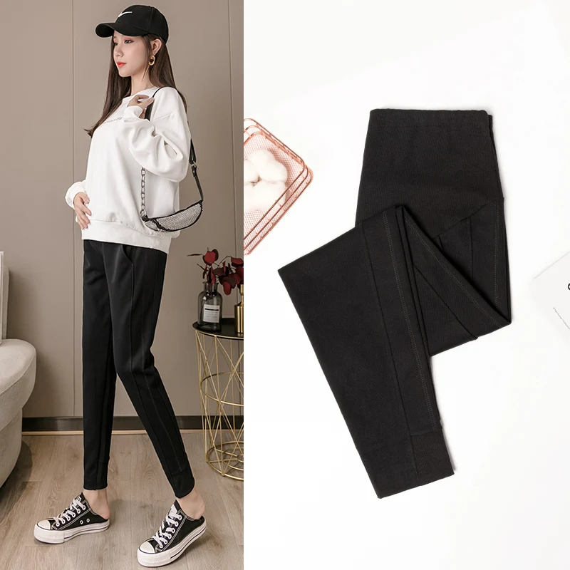 2024 Корейские осенние длинные свободные повседневные брюки для беременных с
