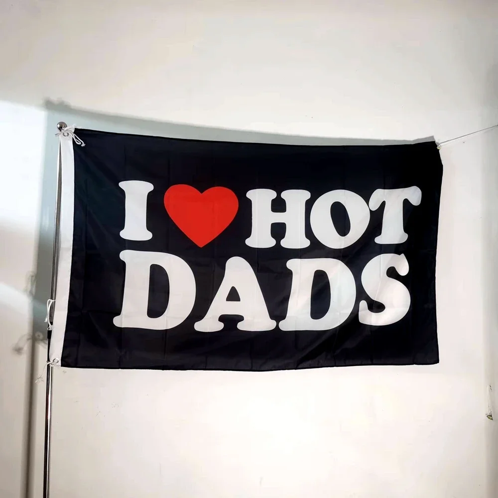 Флаг I Love Dads Hot флаги забавное украшение Баннер для дома и улицы