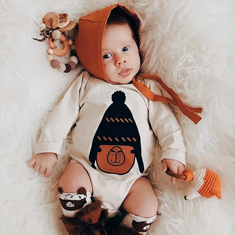 

Jenny&DaveHat puppy baby spring long-sleeved one-piece clothes pure cotton baby triangle romper newborn climbing clothes childre