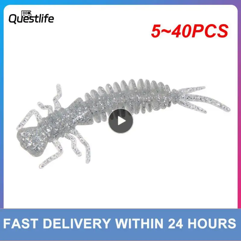 

5~40PCS lot Larva Worm Soft Lures 55mm 75mm 10mm Fishy Smell Jig Silicone Bait Freshwater Swimbait Silicone Bass Pike Pesca