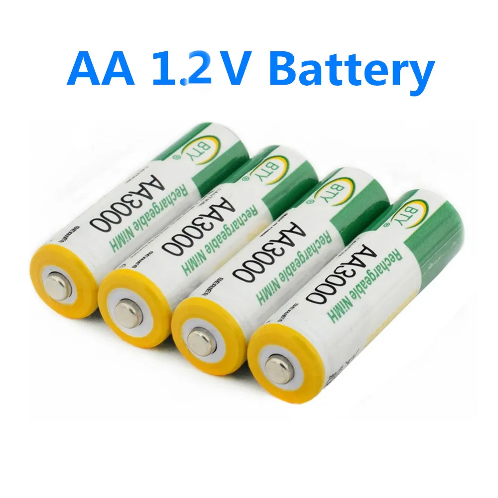 

2023 100% factory pre charged rechargeable 1.2V AA 3000mAh nickel hydrogen battery， for toys, cameras, microphones