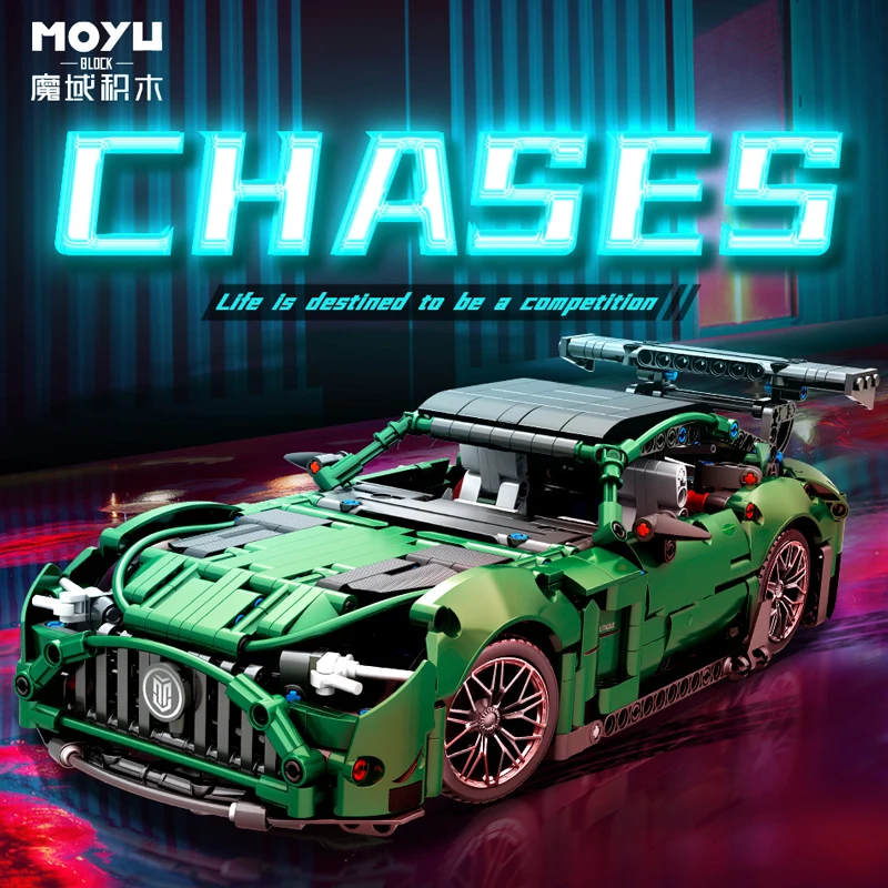 

2023 Technical Champion AMG Speed Sports Racing Car Building Block Decoration Model Adult Vehicle Bricks Toy For Boyfriend Gifts