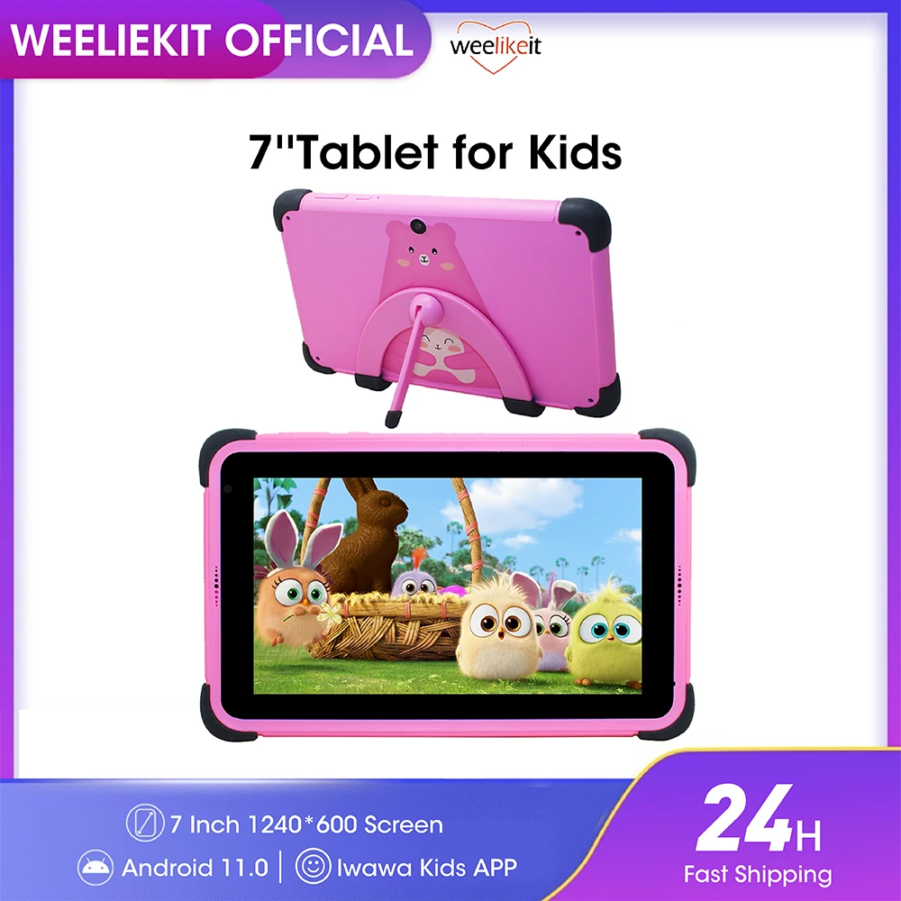 7-дюймовые Детские планшеты weeliaksi Android 11 1024*600 HD двухъядерный Wi-Fi 2 - Цена: 5696.46