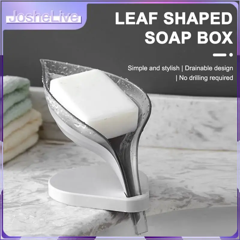 

With Drain Soap Holder Household Shelf Bathroom Artifact Portable Draining Soap Storage Rack Punch-free Drain Soap Stand