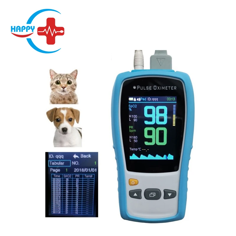 

HC-R001 Factory Price Portable Pulse Oximeter for dog,cat/Multi-Function Veterinary Pulse Oximeter