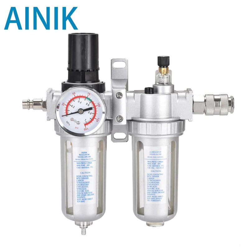 

Air Filter Regulator Oil Water Separator Trap Regulator Valve For Compressor Pneumatic Parts SFC400 1/2 SFC300 3/8 SFC200 1/4