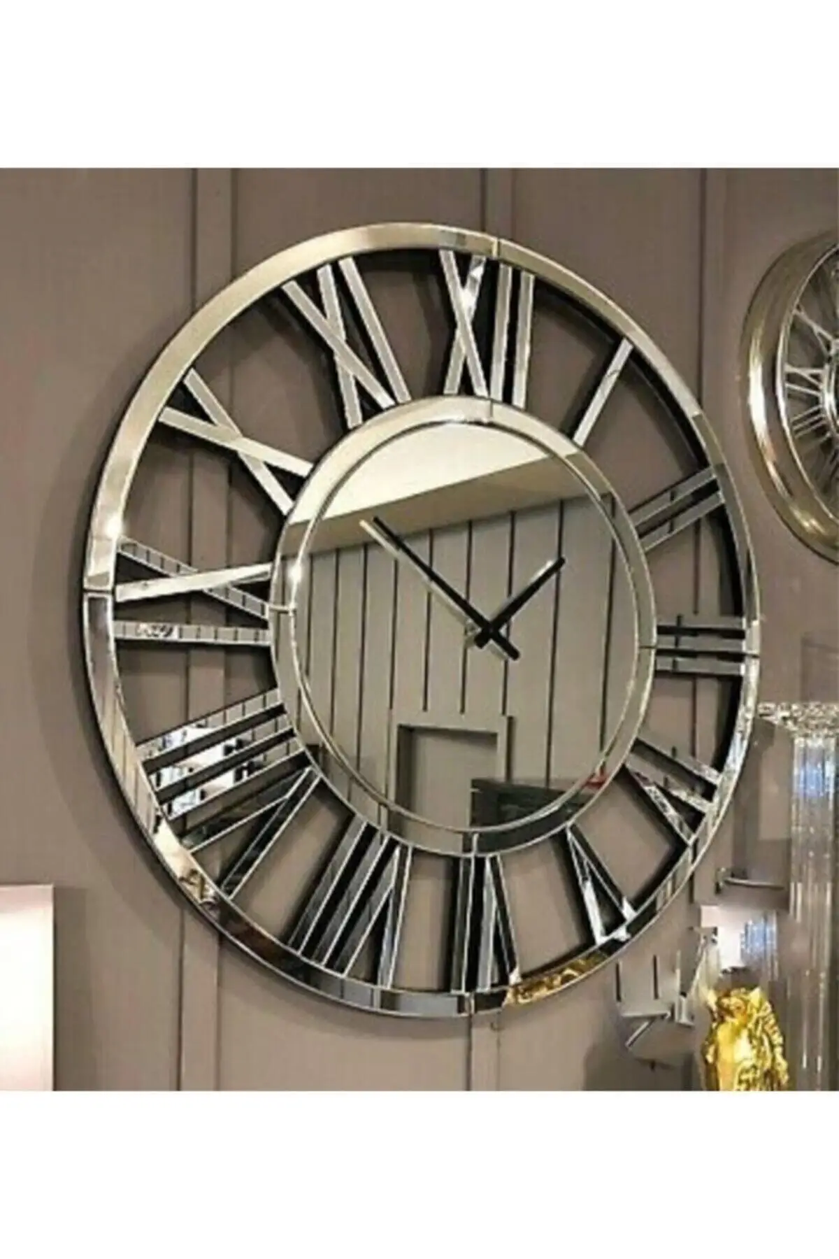 

Large Size Decorative Mirrored Wall Clock 50 Cm