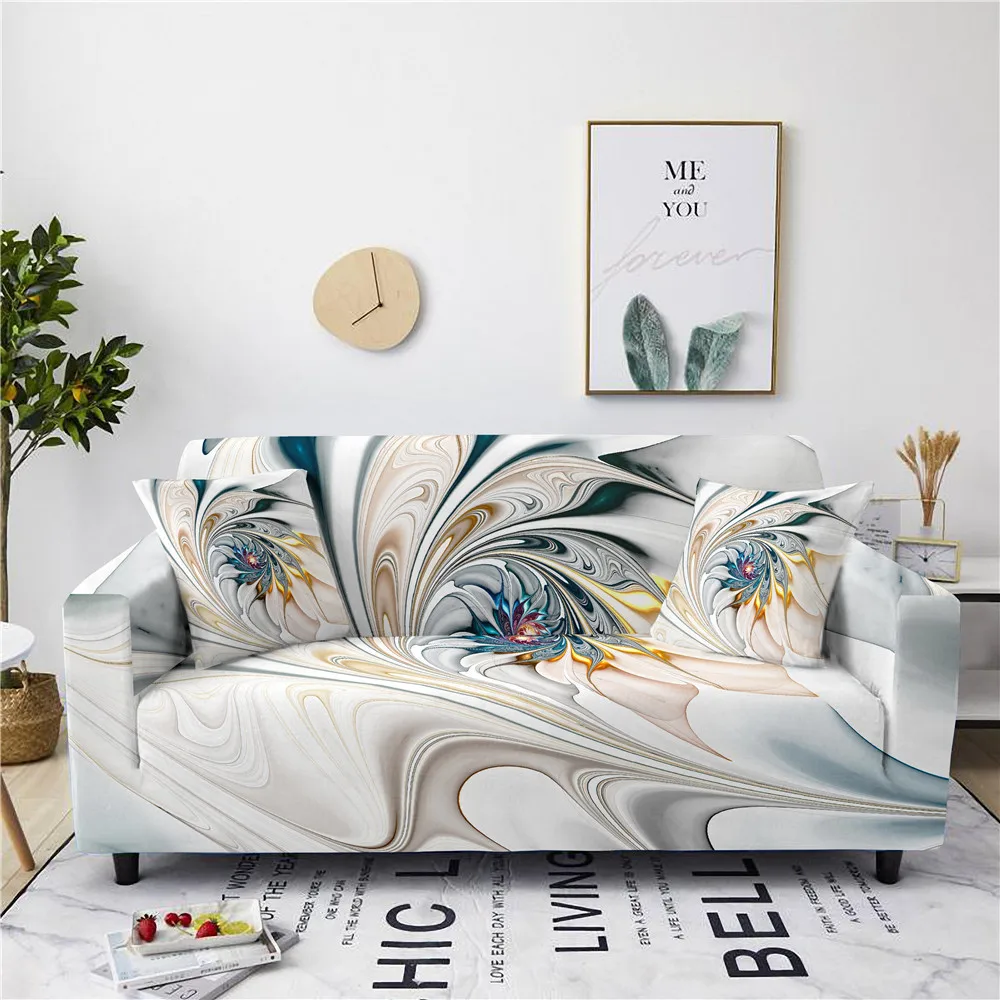 

Sofa Cover For Living Room Sectional Psychedelic Flower Print Couch Cover Stretch Sofa Armchair Slipcovers 1/2/3/4 Seater