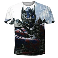 4 14 years old boys and girls clothing summer fashion 3d autobot graphic t shirts kids comfortable transform short sleeves