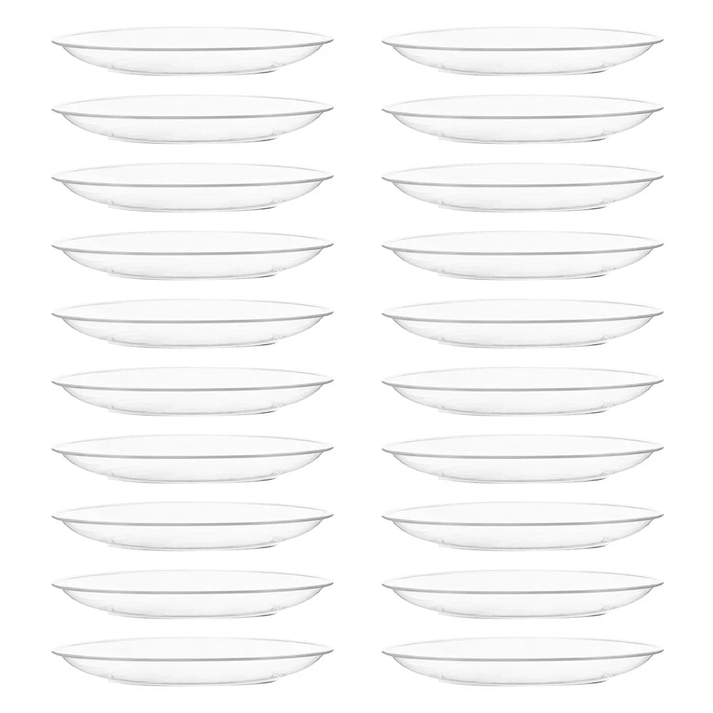 

20Pcs Plastic Food Plate Dried Fruit Storage Tray Disposable Food Plate