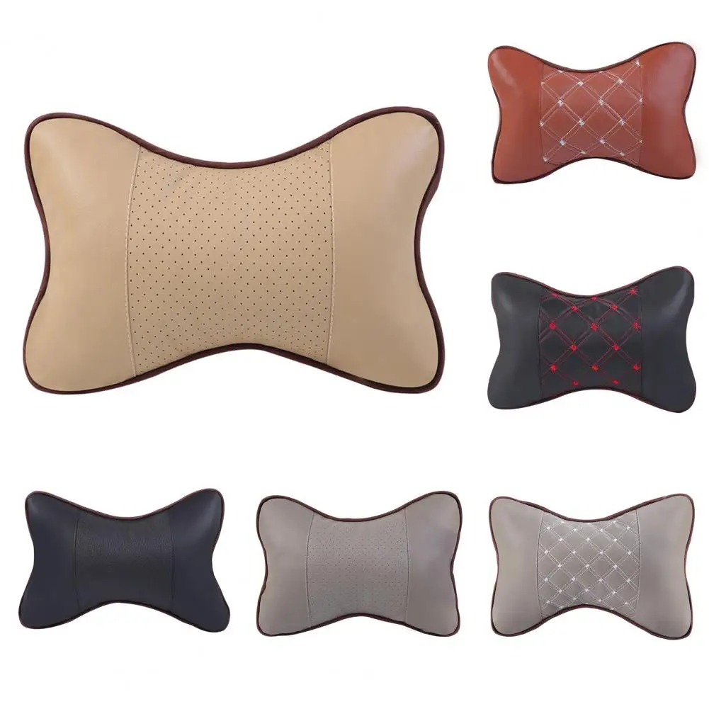 

1PC Mini PU Leather Car Headrest Comfortable Soft Universal Auto Seat Head Neck Rest Cushion Car Neck Pillows For Vehicle