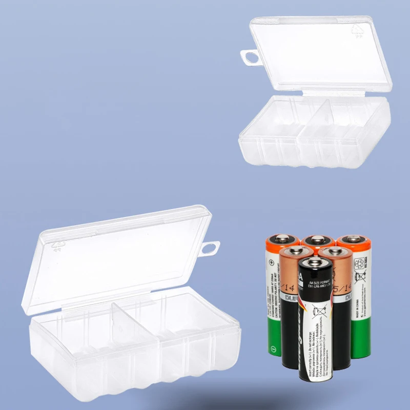 6-слотовый прозрачный чехол для хранения батарей держатель жесткий пластиковый