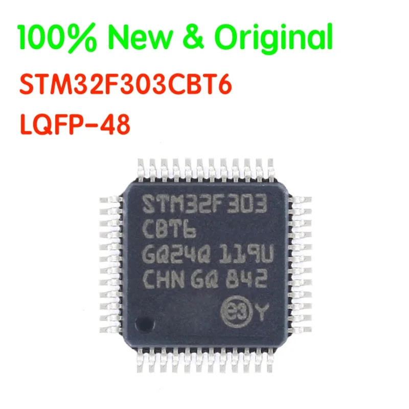 

STM32F303CBT6 Microcontroller MCU RAM 32KB Flash 128KB STM32 32F303CBT6 LQFP-48 Cortex-M4 32-bit IC Chip 100% New & Original