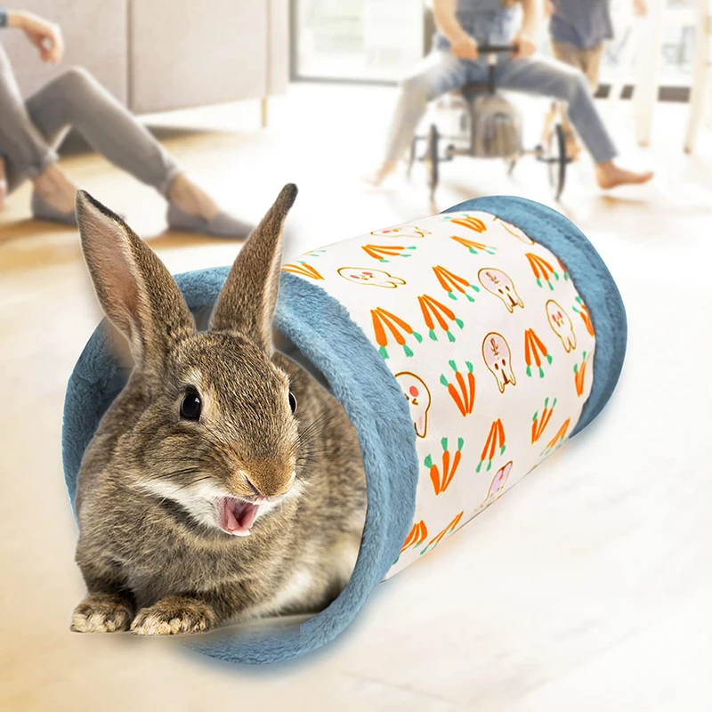 Guinea-pig Rabbit Tunnel-tube Toys Bunny Hamster Hideout Small Animal Activity Tunnels Hideaway Foldable Accessoies Pet Items