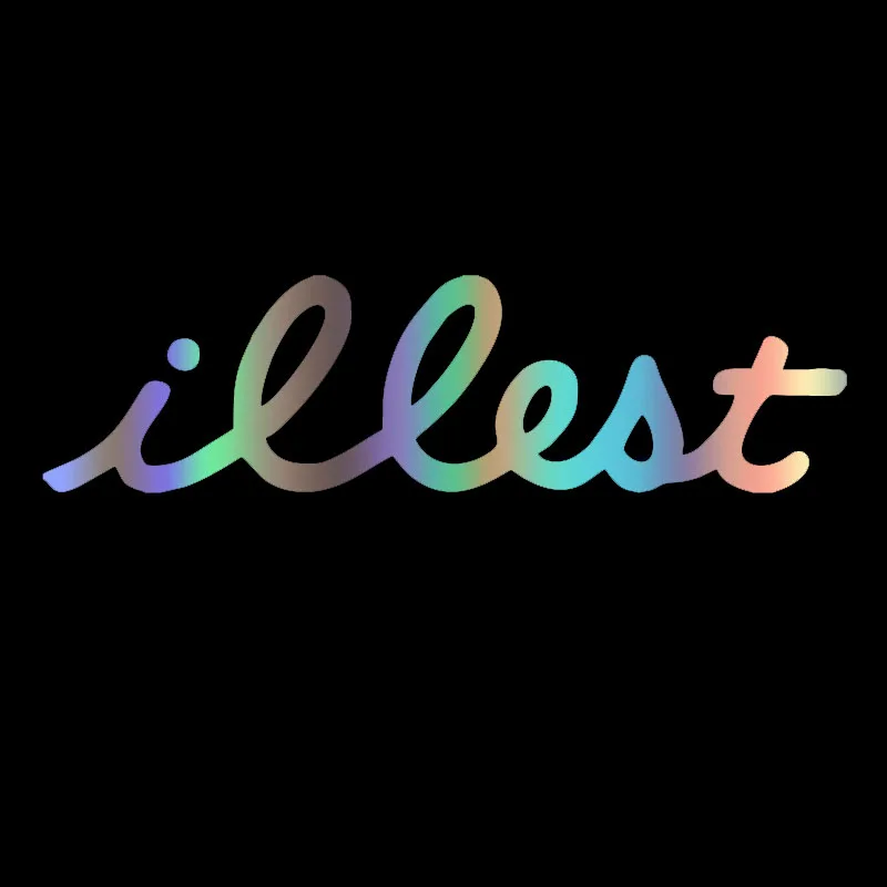 

Высекающая виниловая наклейка Illest, автомобильная наклейка, водонепроницаемые автомобильные декорации на кузове автомобиля, бампер, заднее окно, ПВХ