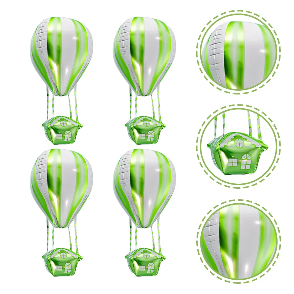 

4Pcs Hot Air Balloon Aluminum Foil Balloons 34 4D Helium Balloons Hangable Foil Balloons for Shower Birthday Wedding Party