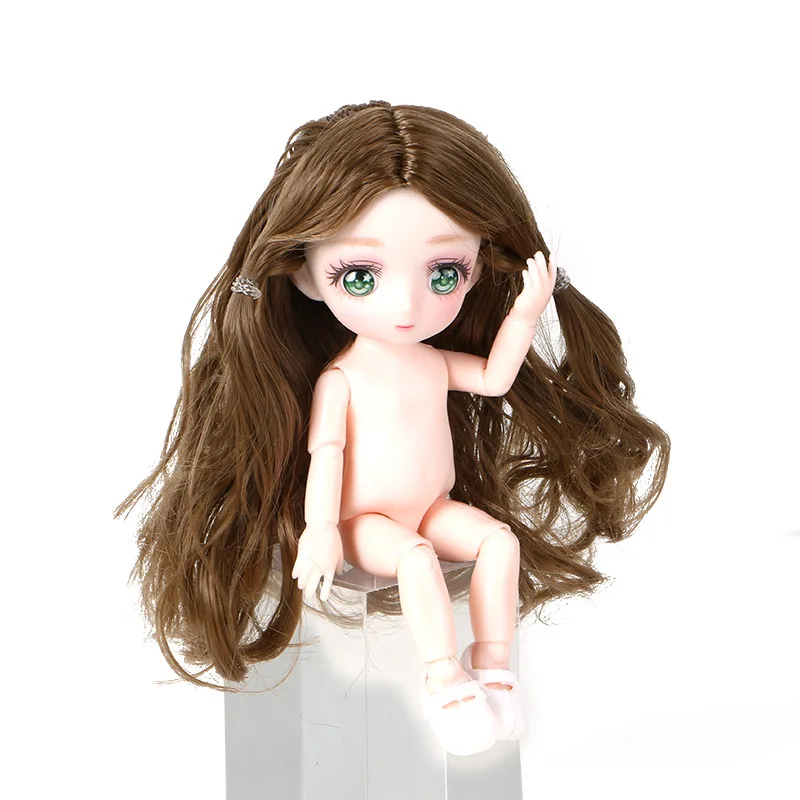 1/12 BJD Обнаженная кукла мяч для тела шарнирная 3D глаза 13 подвижных суставов тело