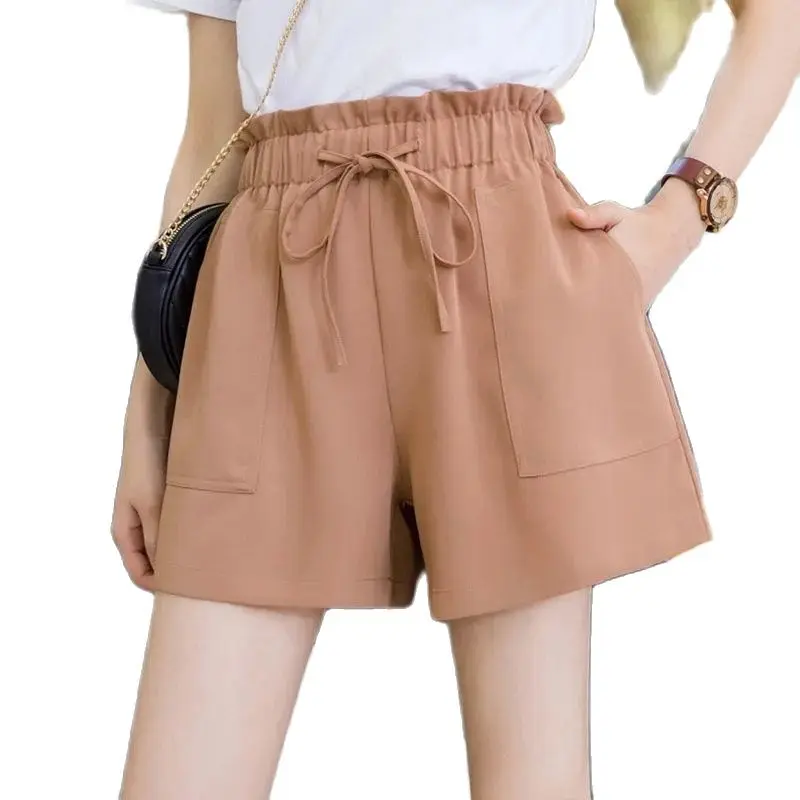 Summer new high waist wide leg casual shorts children's loose outer shorts P3 790