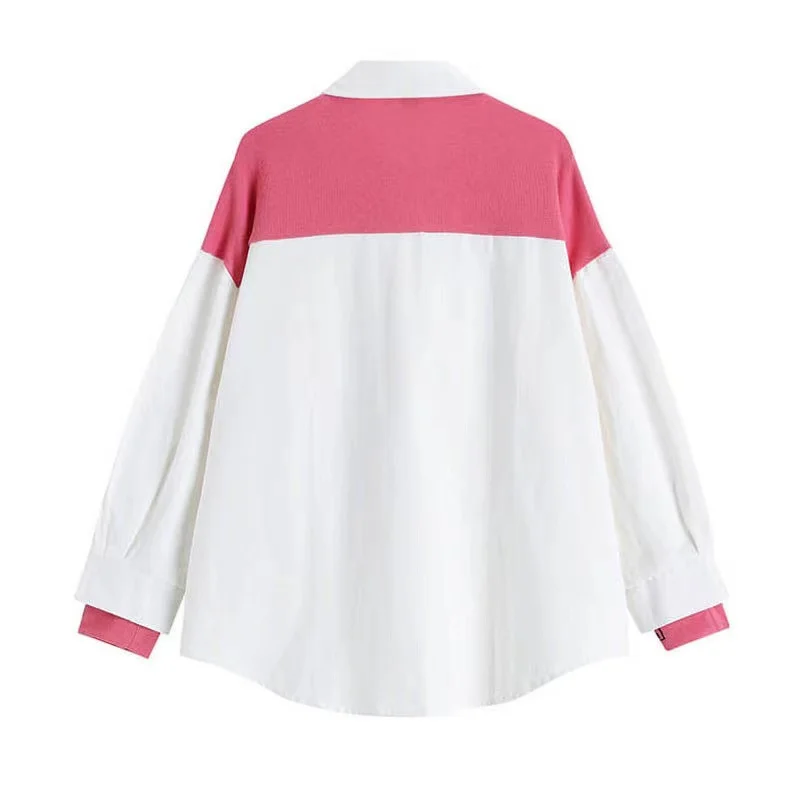 Large Big Add Plus Size Women Shirt Blouse Mid-Length Oversize Shirt Clothing Loose Long Sleeve Female Tops Korean Blouses
