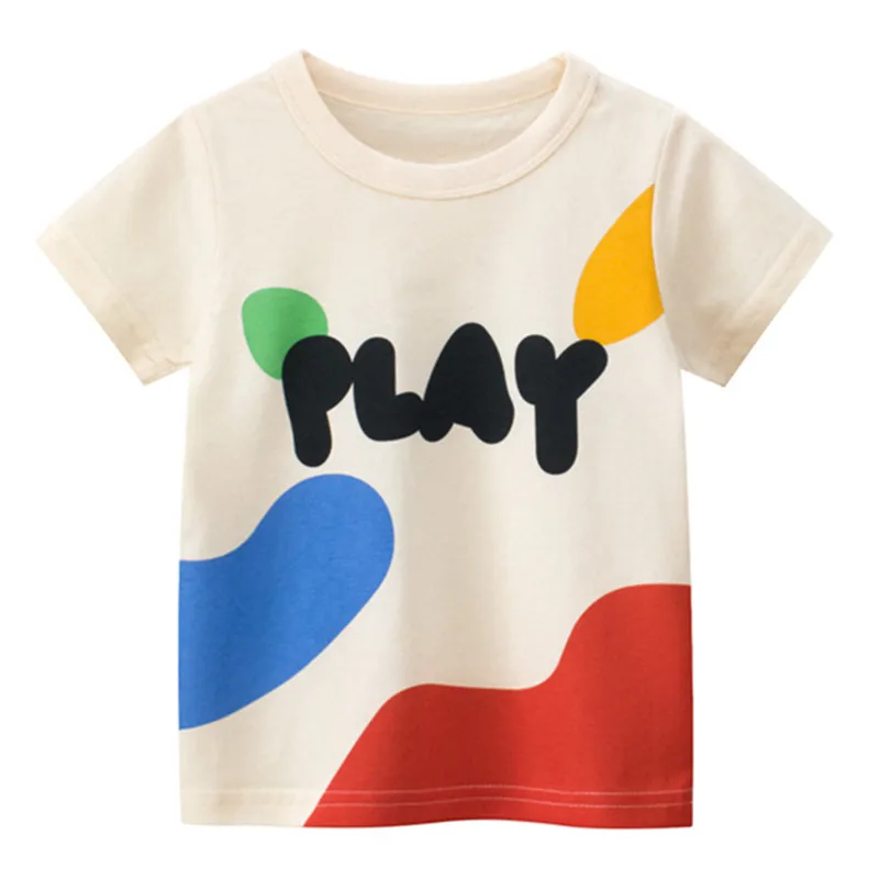 

2-8T Toddler Kid Baby Boys Girls Clothes Summer Cotton T Shirt Short Sleeve Graffiti Print tshirt Children Top Infant Outfit