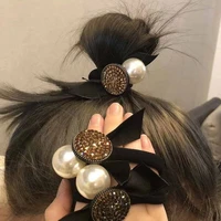 south korea fashion new set auger ms pearl rubber band hair rope personality contracted temperament elegant hair
