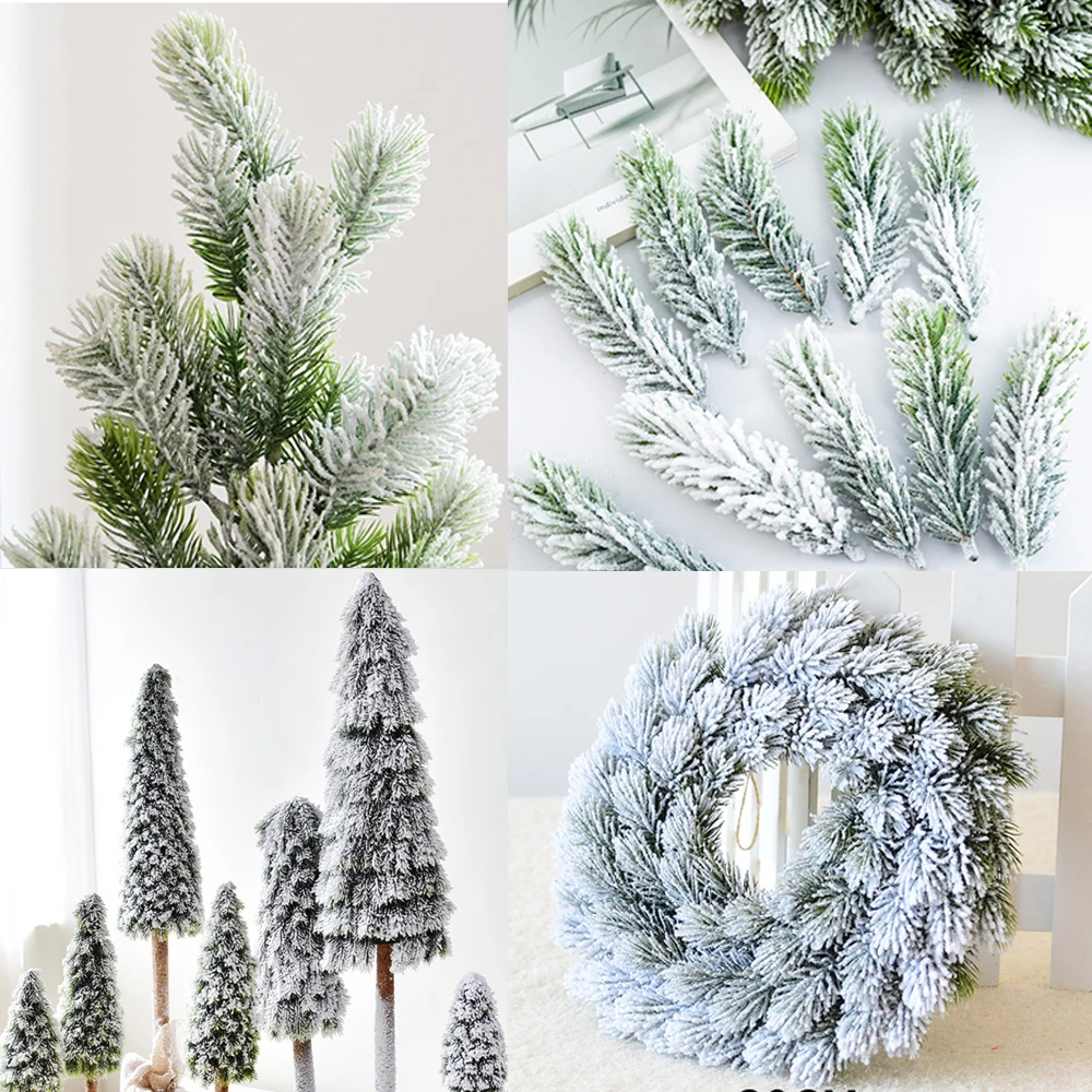

10/20Pcs Mini Artificial Pine branches DIY artificial fir branch Decoration Gift Candy New Year Christmas Decoration 2022