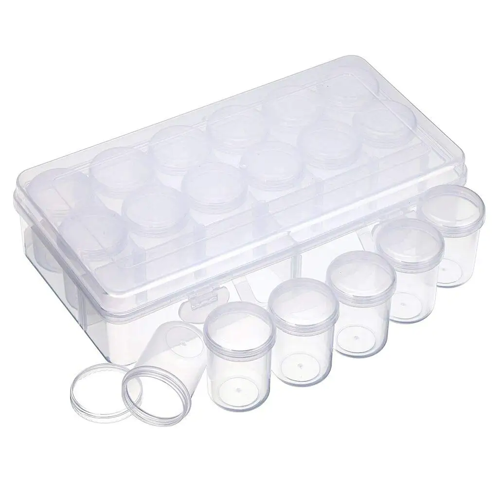 

18Pcs Bottle Diamond Painting Storage Box Accessories Mosaic Bead Container Organizer Embroidery Rhinestone Convenience Box Tool