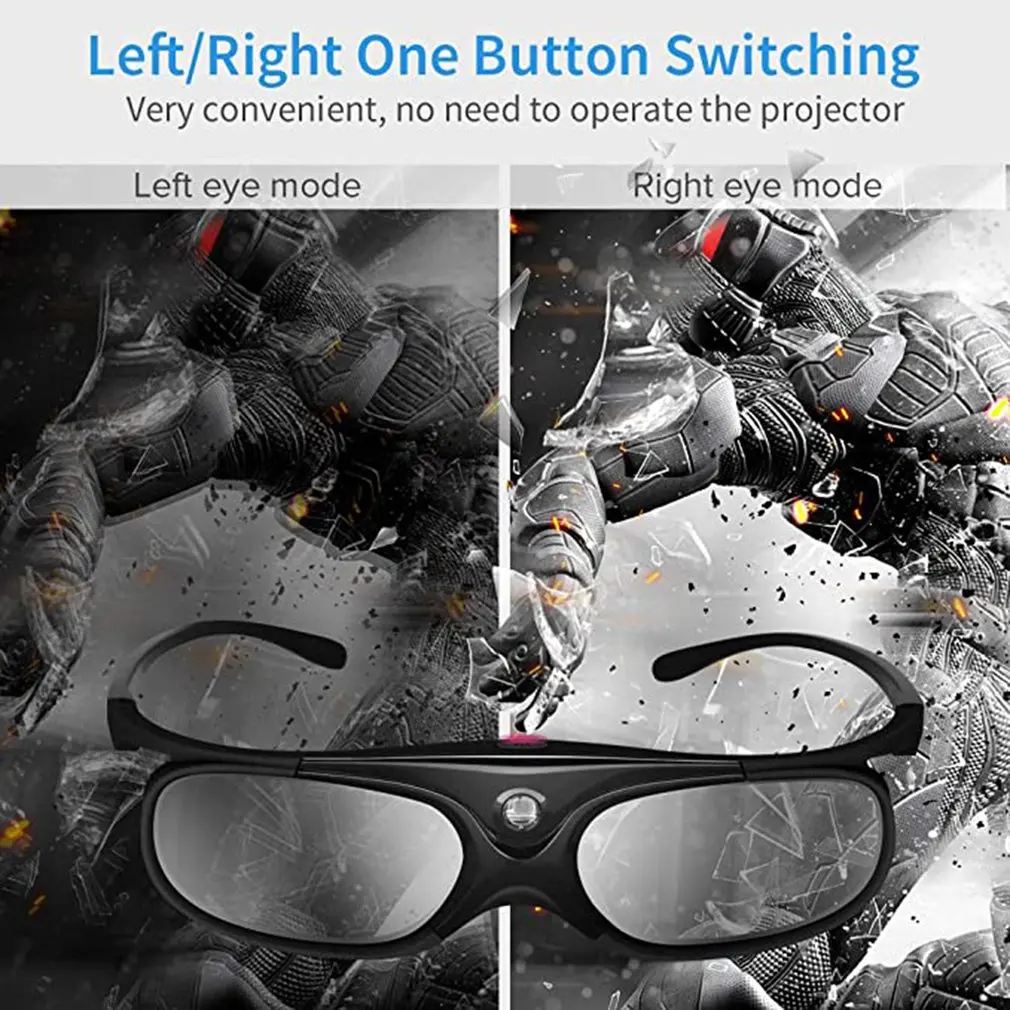 Active Shutter Rechargeable DLP Link 3D Glasses Support 144HZ For Xgimi Z3/Z4/H1/H2 Nuts G1/P2 BenQ Acer & DLP LINK Projector images - 6