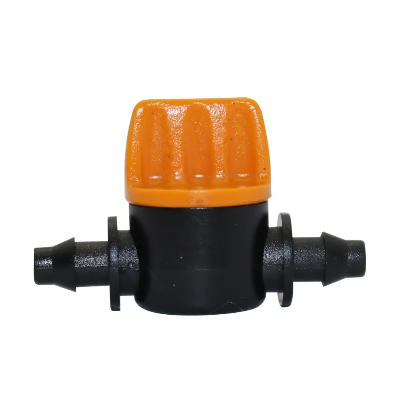 

Mini Valve with 4/7mm Hose Garden Irrigation Barbed Water flow control valve Agriculture tools Drip Irrigation Fittings 10 Pcs