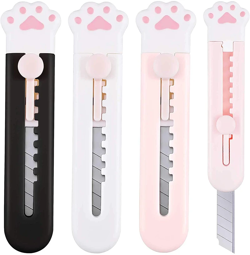 

2/3pcs/Lot Cute Cat Claw Mini Portable Utility Knife Small Pocket Kawaii Paper Cutter Art Stationery School Office Supplies