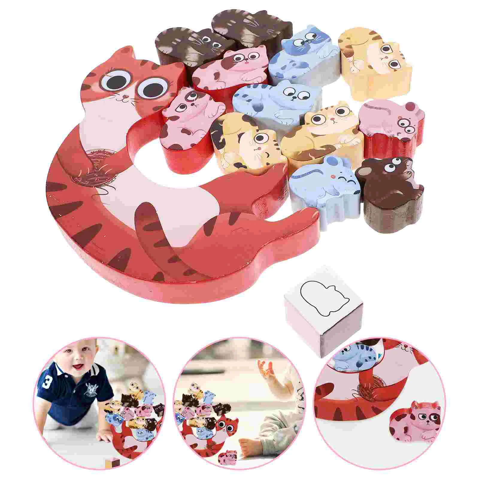 

1 Набор деревянных детских игрушек для раннего обучения, мультяшная игрушка, детская игрушка для укладки