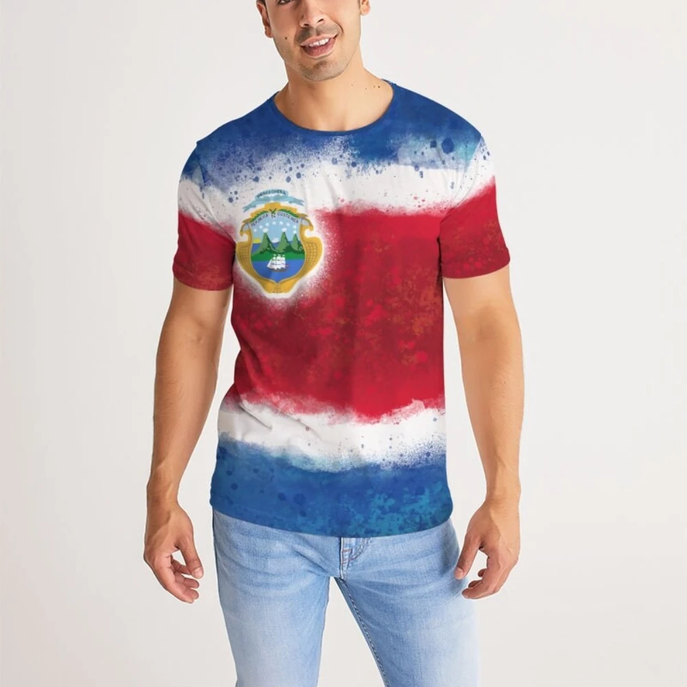 

Fashion Costa Rica Flag 3d Printed Short Sleeved T-shirt Men Women Funny Casual Sport T Shirt