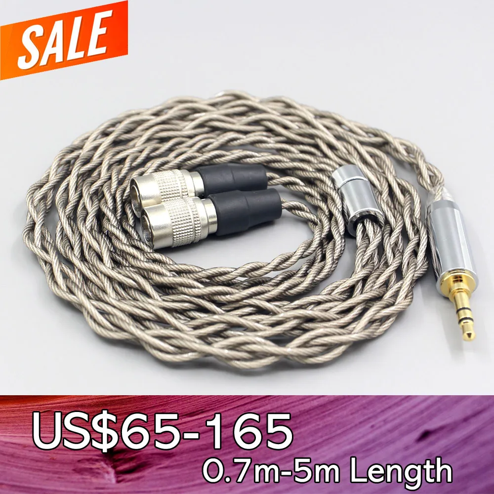 

99% Pure Silver + Graphene Silver Plated Shield Earphone Cable For Mr Speakers Alpha Dog Ether C Flow Mad Dog AEON