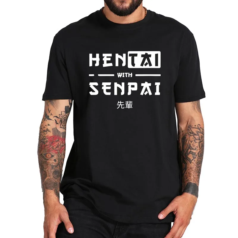 Футболка Senpai в японском стиле 100% хлопок европейские размеры |