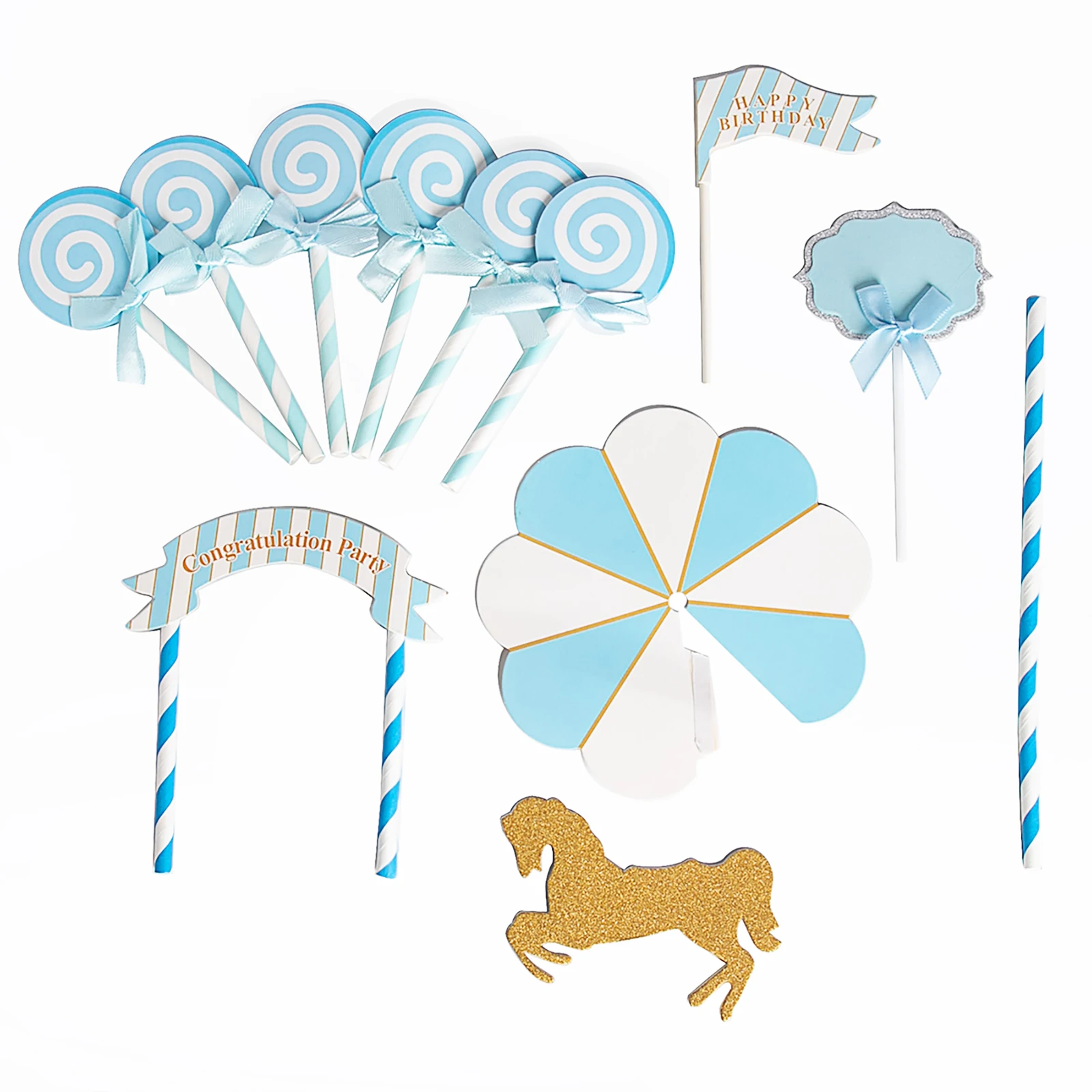 1 Набор карусель для леденцов лошадь торт Топпер единорог товары дня рождения