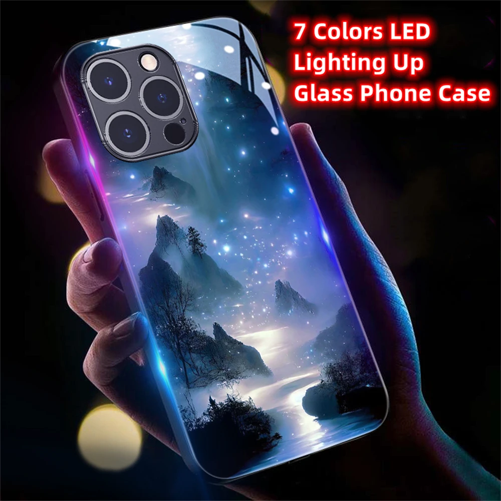 Светящийся чехол Pretty Star River Beach Sound Music Control LED для iPhone Air 17 16 15 14 13 12 11 Pro Max Plus (art.: 3920dc9bc4243) - 3920dc9bc4243