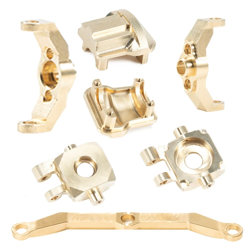 

Brass Weight Steering Link Blocks Knuckle Diff Cover Caster Blocks RC Crawler Car Steering Link For 1/18 TRX4-M Upgrade Parts