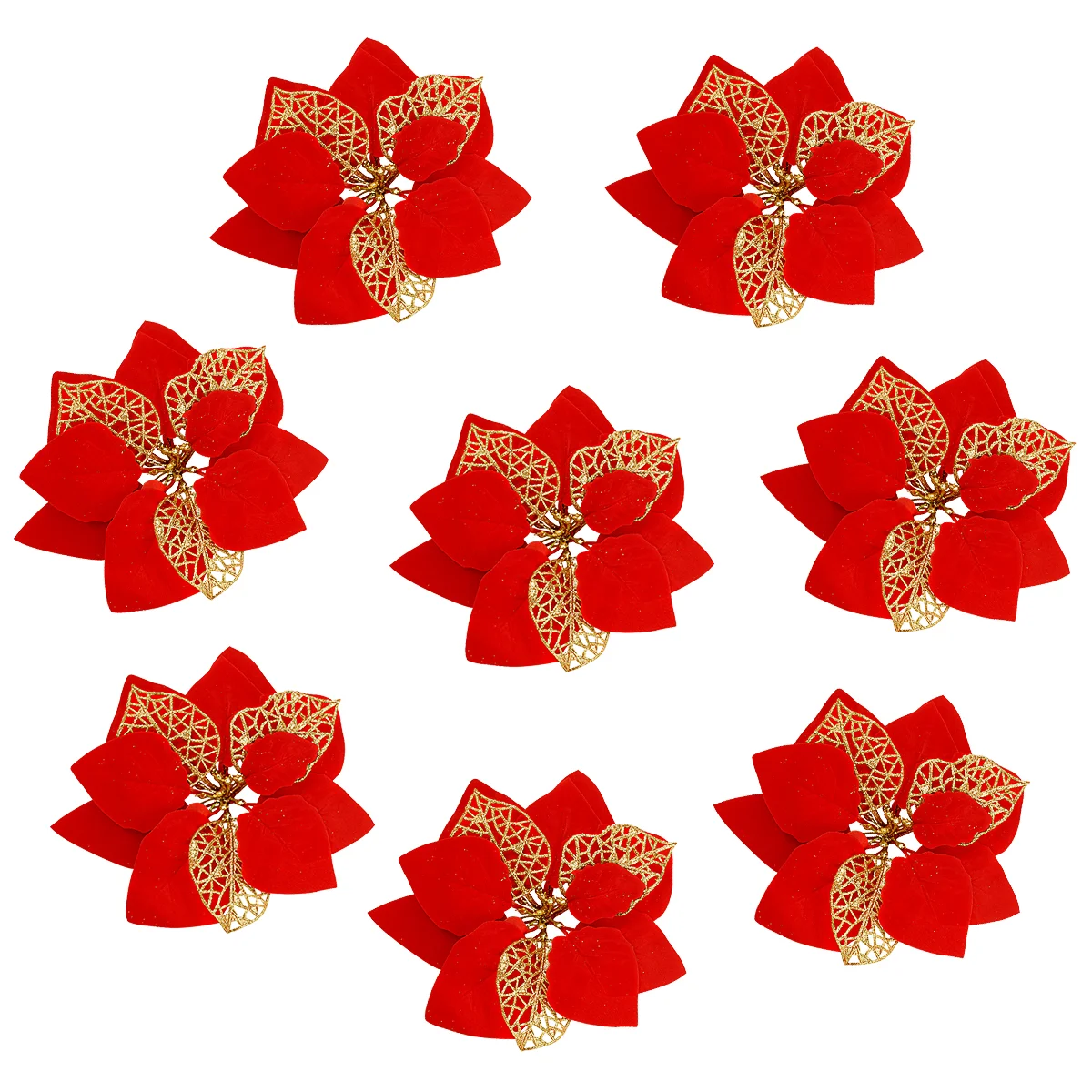 

Christmas Poinsettia Decorations Artificial Flower Garland Xmas Party Ornaments