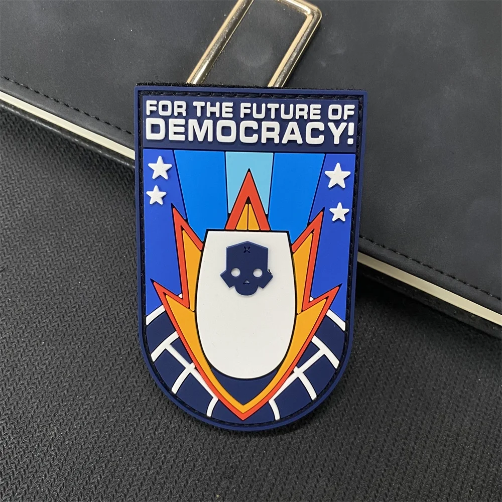 Значок из ПВХ для морального духа Hell Diver будущего демократии наклейки на рюкзак с