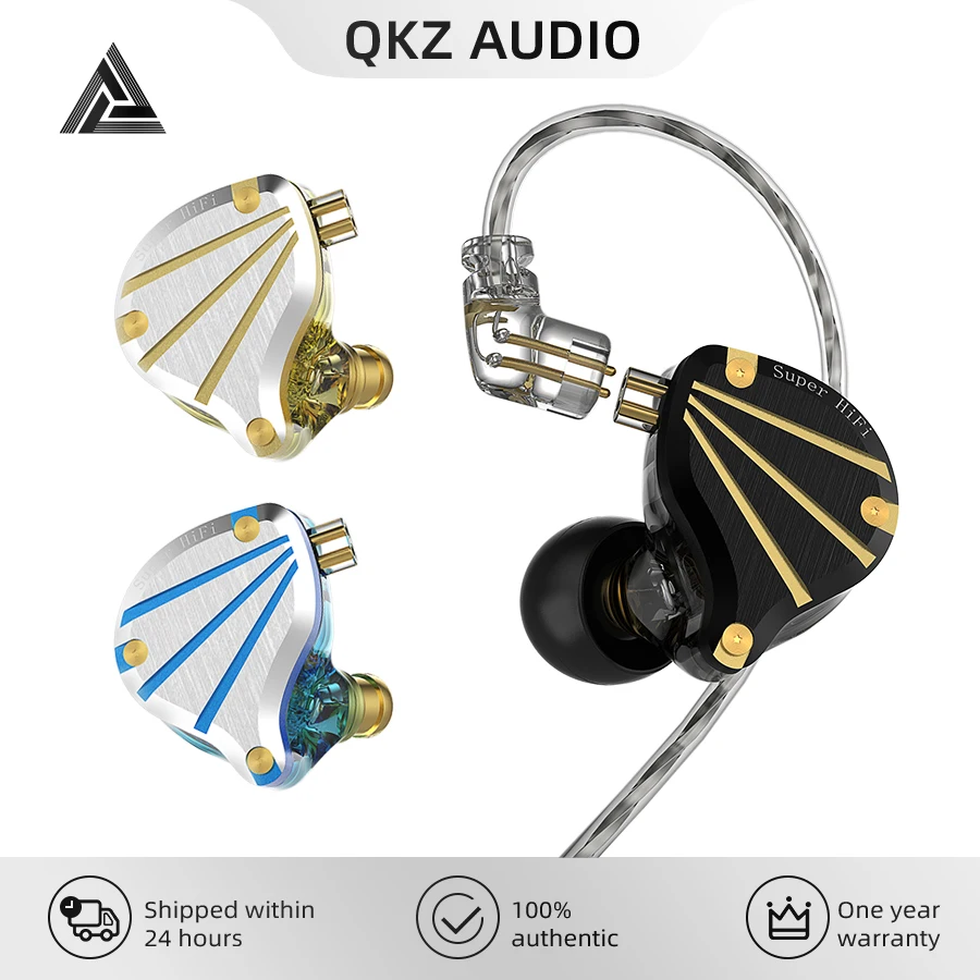 

QKZ-AK6 TITAN Metal Wired Headphones HIFI Bass Dynamic Technology Earphone 3.5mm AUX In-Ear Monitor Headset Gaming Sports Earbud