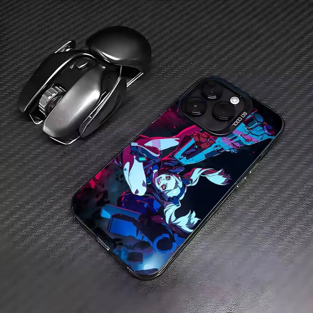 Чехол для телефона R-Rebecca C-Cyberpunks-A-Anime, цвет серебристый, для iPhone 17, 16, 11, 12, 13, 14, 15 Plus, Pro Max, XS (art.: 3920dbbc225b1) - 3920dbbc225b1