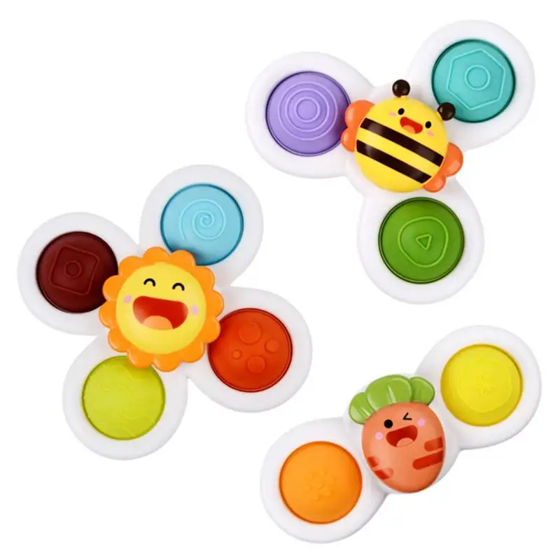 

3PCS Kids Stress Relieve Flower Spinner Child Bath Toys Sensory Hand Spinners Coloreful Fun Bath Toy Decompression Gyros