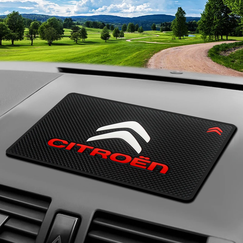 

1Pc Car Anti-Slip Mat Dashboard w LOGO Soft Silicone Phone Stand Holder GPS Waterproof for Citroen C3 Picasso C2 Elysee Berlingo
