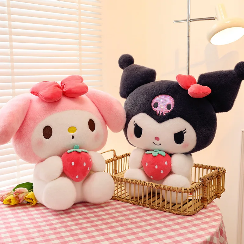 

Sanrio Cartoon Kuromi My Melody Cinnamoroll Pochacco Pompom Purin Strawberry Cute Hug Plush Doll Toys For Children Surprise Gift