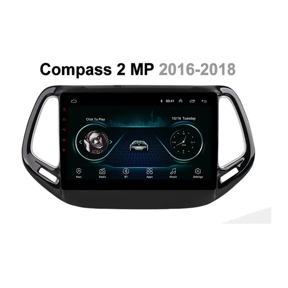 

Android 12 для Jeep Compass 2 МП 2016 - 2018 Авторадио GPS навигация автомобильный мультимедийный плеер для Carplay камера No 2din DVD