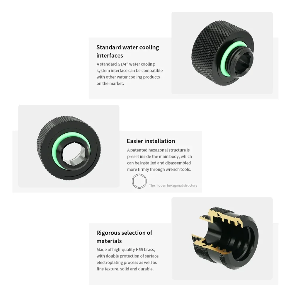 Комплект фитингов жестких труб Barrow 3 шт./партия OD12/14/16 мм компрессионный водяной