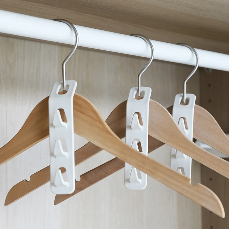 

4PCS/Set Multi-Function Wardrobe Space-Saving Stack Hanger Hook Coat Hook Plastic Closet Stack Hanger Bedroom Closet Organizer