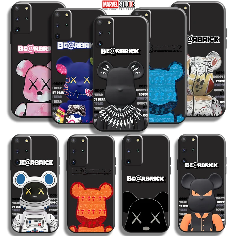 

Fashion Luxury Cute Bear Phone Case For Samsung Galaxy S20 S21 S22 FE Ultra 5G S22 S21 S20 S10 10E S9 Plus Coque Silicone Cover