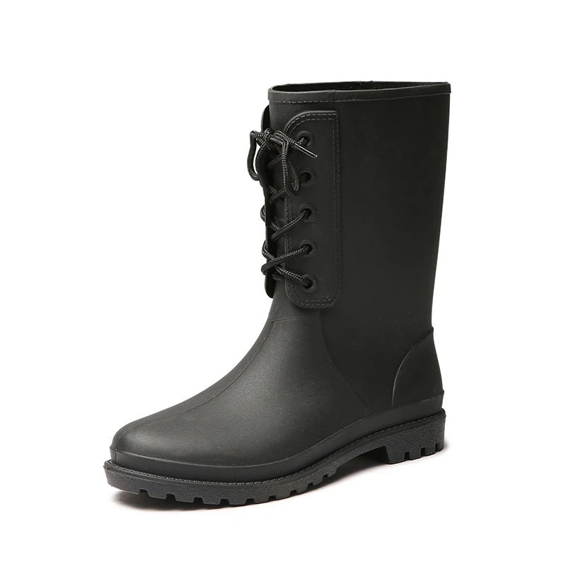 Сапоги женские резиновые до середины икры водонепроницаемые садовые галоши