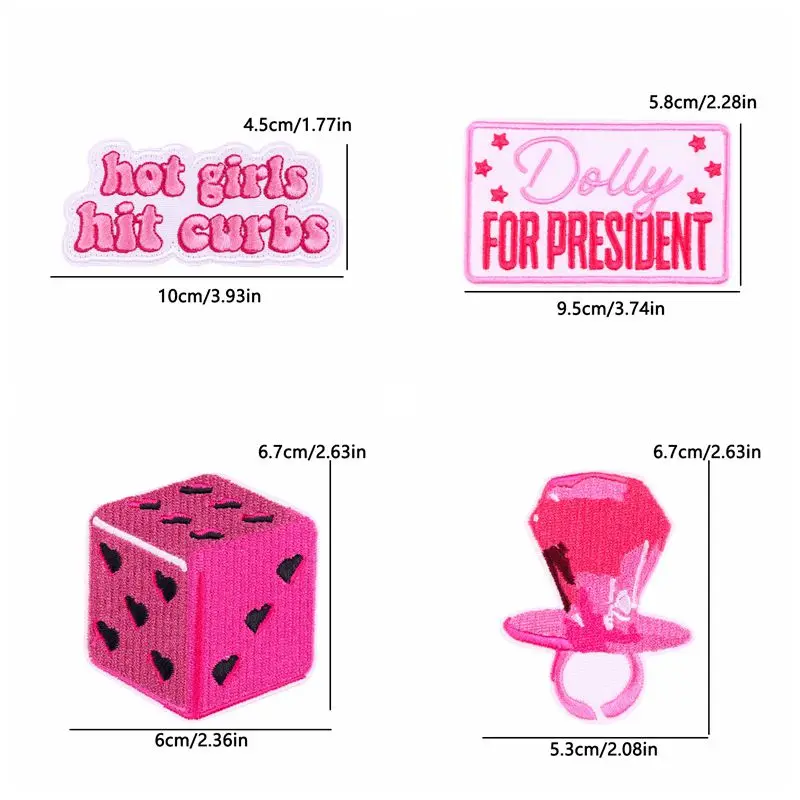 10 шт. термоклейкие нашивки для девочек с рисунком
